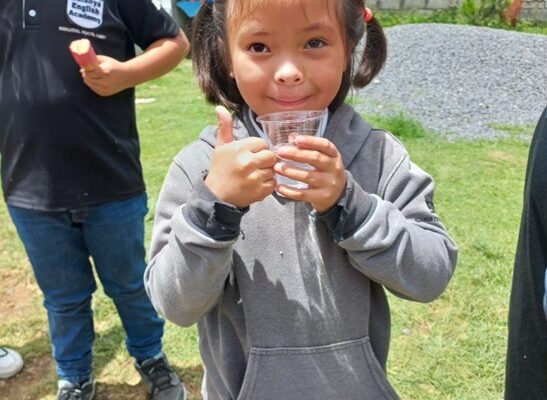 Thumbs up for purified water!