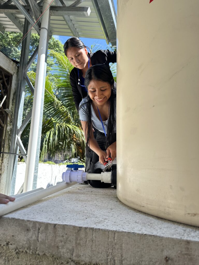 New operators installing the tank piping
