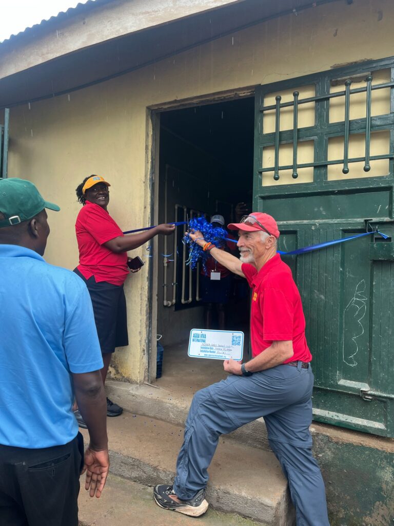 Ribbon cutting at Ndiwa on celebration day