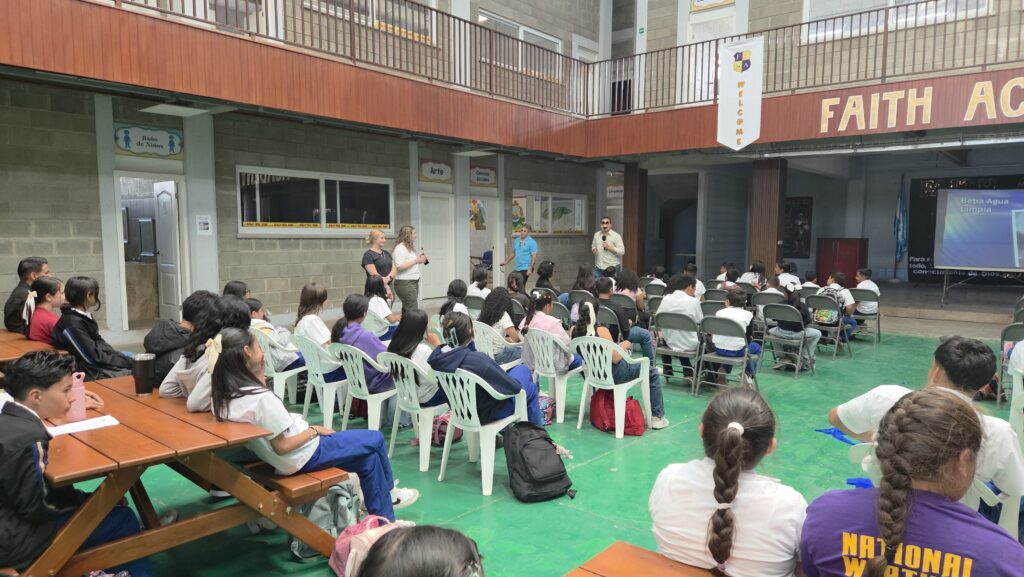 The new educators demonstrate the lessons for students at the Free the Oppressed school