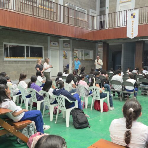 The new educators demonstrate the lessons for students at the Free the Oppressed school